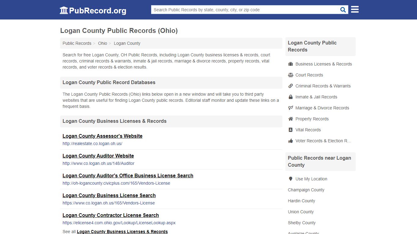 Free Logan County Public Records (Ohio Public Records)